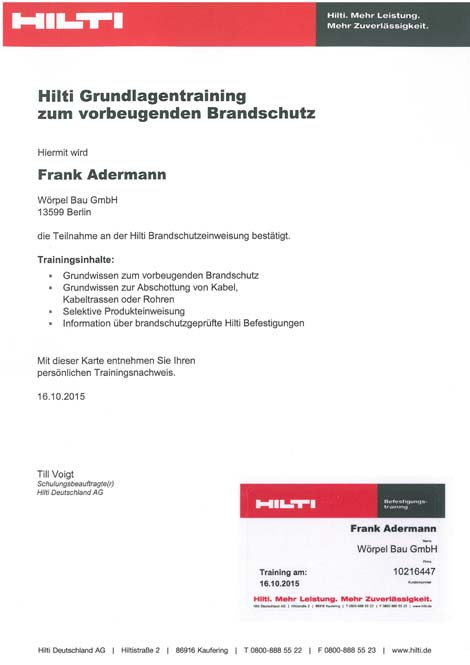Frank Adermann Hilti Brandschutz